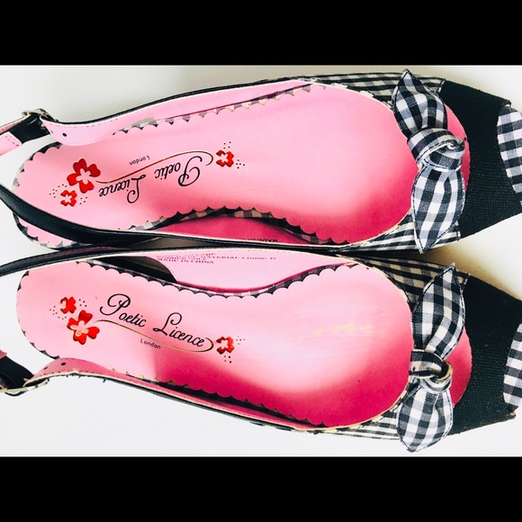 NWT Poetic Licence “Picnic Anyone” gingham flat - Picture 6 of 7